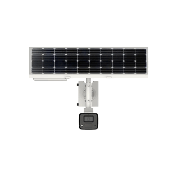 Cámara de seguridad Hikvision DS-2XS2T47G1-LDH/4G/C18S40 de 4 mm y 4 MP con panel solar