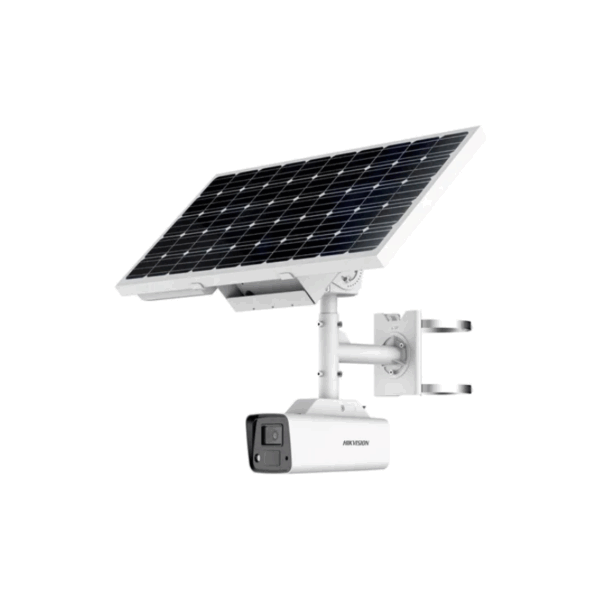 Cámara de seguridad Hikvision DS-2XS2T47G1-LDH/4G/C18S40 de 4 mm y 4 MP con panel solar